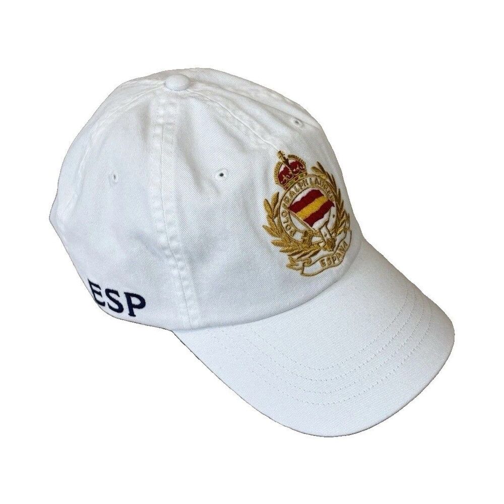 NWT Polo Ralph Lauren Spain World Cup 26 Strapback White Hat Cap Soccer Football